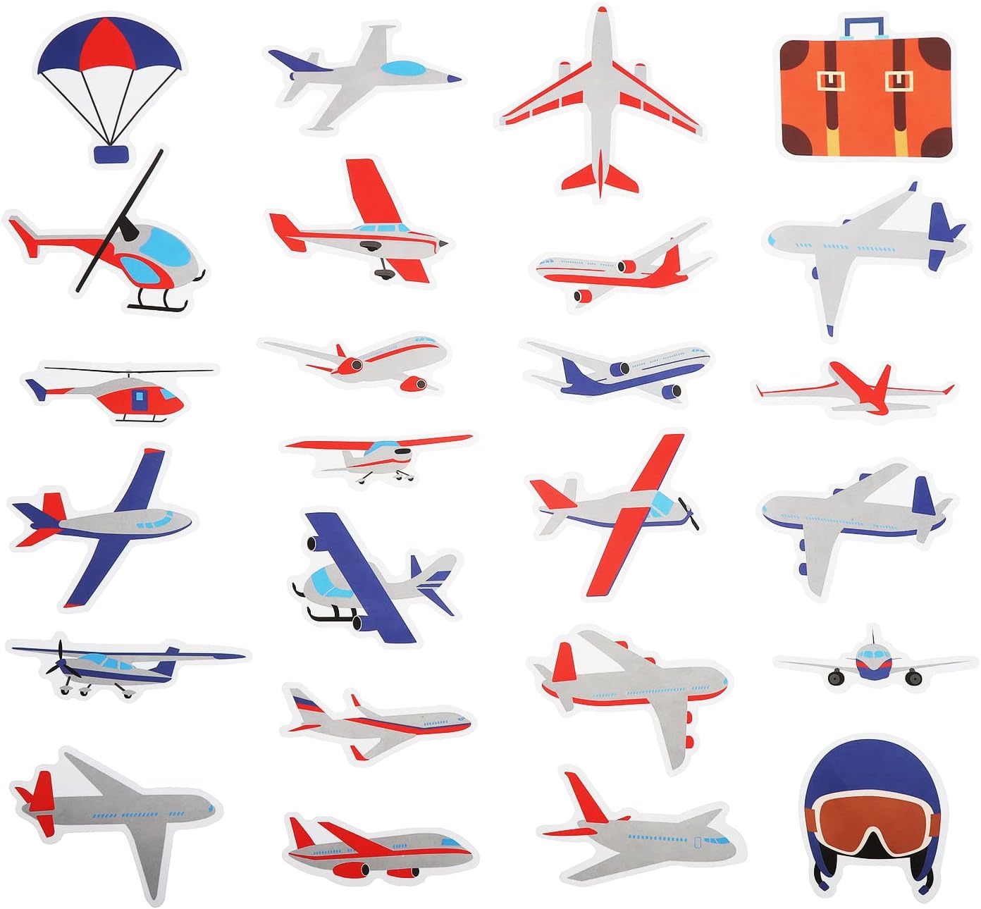 100 Pack Airplane Stickers, Aviation Party Favors,Party Decorations BST326L