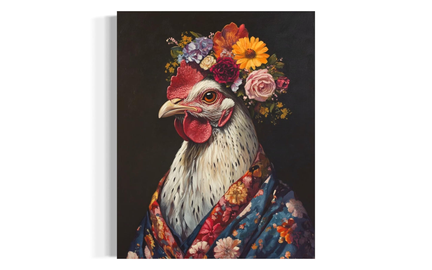 Moose Flower Head Unframed Wall Art Print Poster, Kimono Bathroom Dressing Room Decor Posters Prints for Restroom Home Picture Painting Artwork Gallery 7 (Moose, 16 x 20 inches, Unframed) BST220