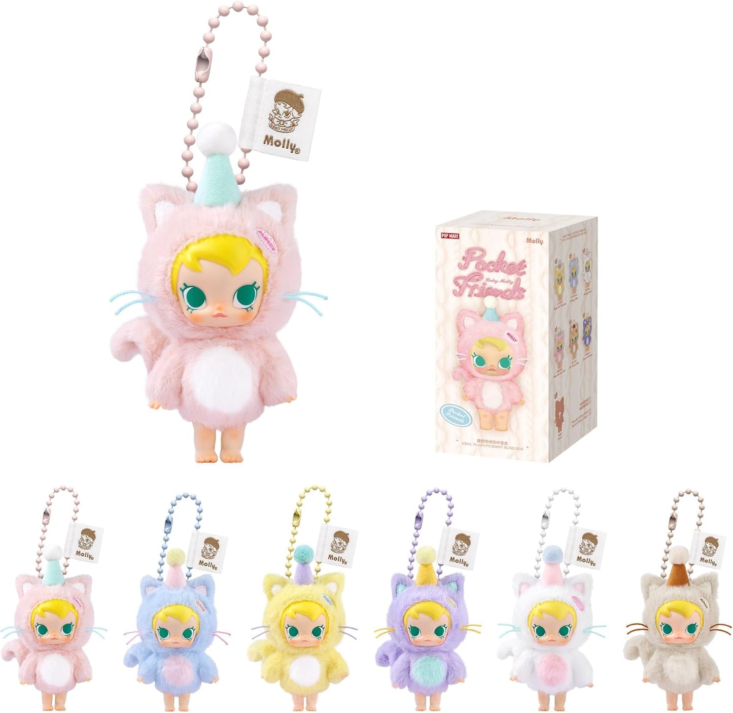 POP MART Baby Molly Pocket Friends Series-Vinyl Plush Pendant Blind Box Figures 38