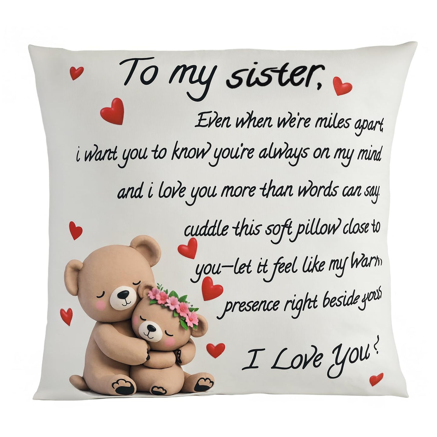 to My Grandmam Throw Pillow Cover - 18x18in Cushion Case, Machine Washable & Easy Care, Ideal for Sofa TV-Watching & Bedside Reading, Adds Warmth to Her Daily Life, Fits Bedroom/Living Room Decor WN420