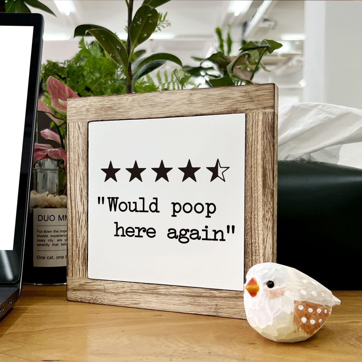 Bathroom Decor, Funny Bathroom Decor, Flush the Toilet This is Not Show and Tell, Wooden Box Signs for Home Decor, Bathroom Decor Tabletop, Kids Bathroom Rules Sign Decor, Bathroom Box Sign B6-71 BST202