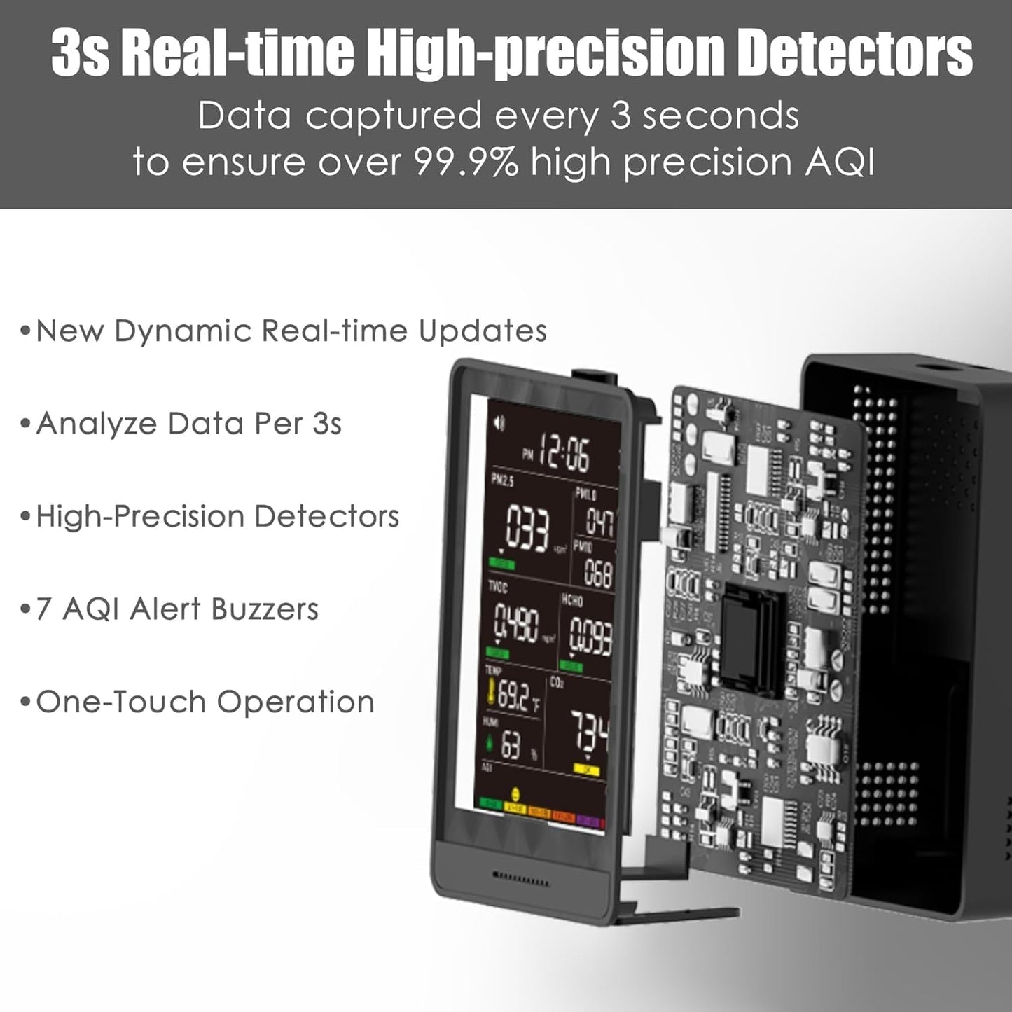 Professional Indoor Air Quality Monitor with AQI Alerts 16