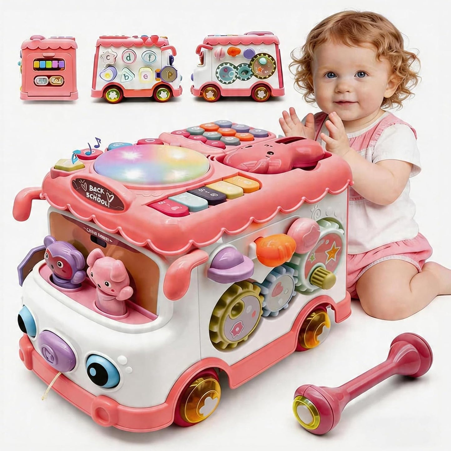 Baby Bus Toy for 1 Year Old Girl Gifts 48