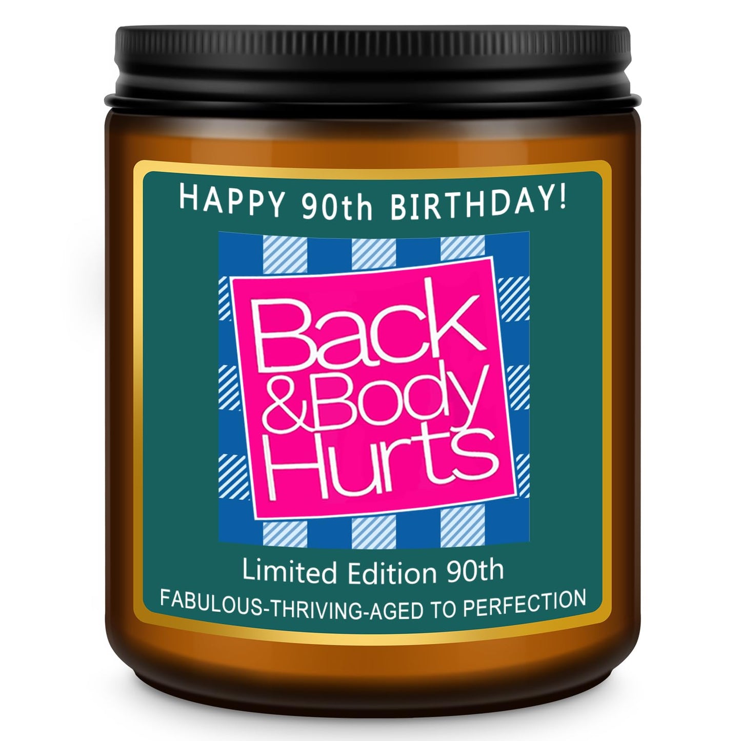 Happy 80th Birthday Decorations Gifts for Women Men, 80th Birthday Candles for Her Him, Funny 80 Years Old Ideas- Lavender Scented Candle BST326L