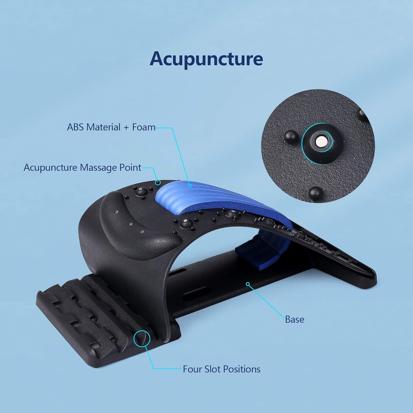 RESTCLOUD Neck Stretcher for Neck Pain Relief, Upper Back and Shoulder Relaxer for Muscle Relax and Spine Alignment, Cervical Traction Device Adjustable 4 Level