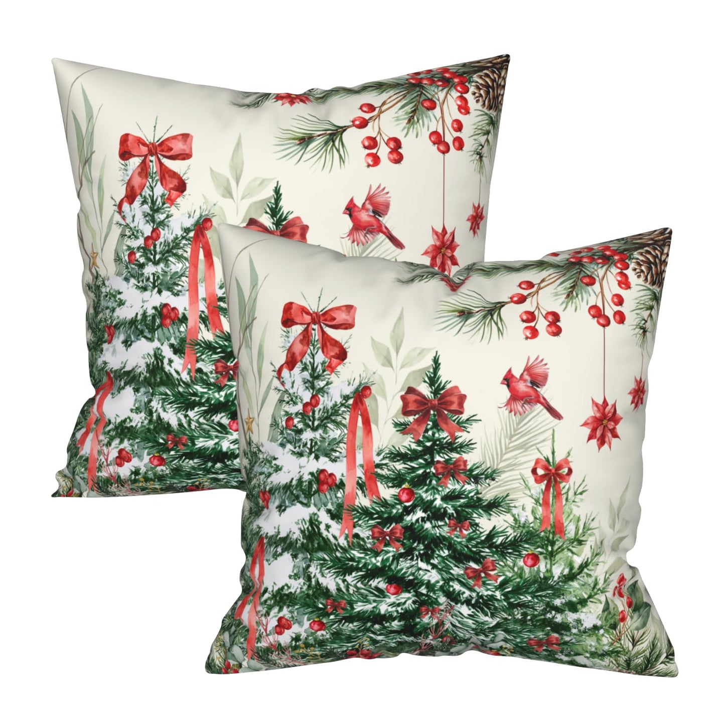 St. Patrick's Day Pillow Cover - Shamrock Throw Pillow Covers 18x18 Set of 2 Green Beige Decorative Pillowcases for Couch Sofa Bedroom BST202
