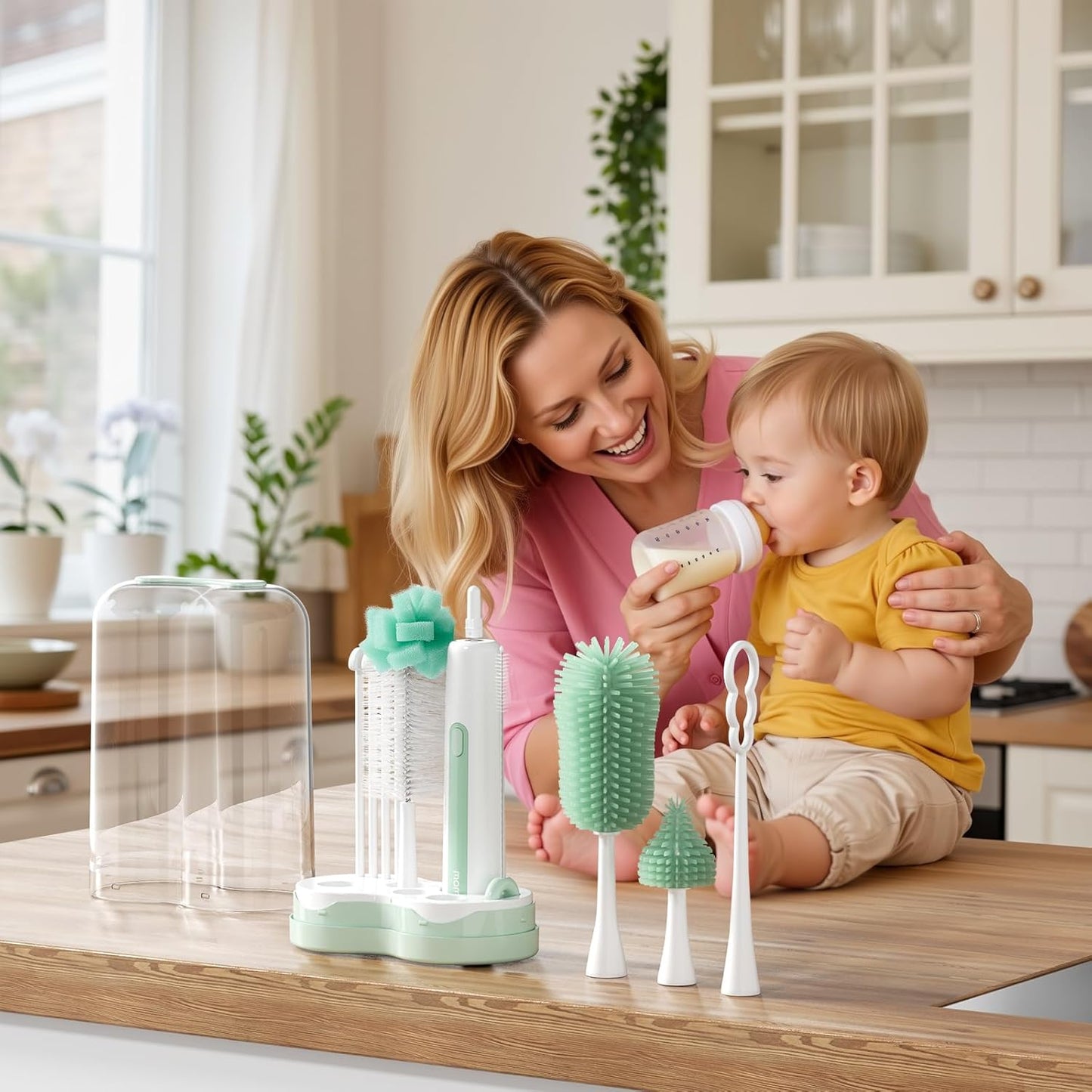 MOMCOZY 7 in 1 Portable Electric Bottle Brush Set 75