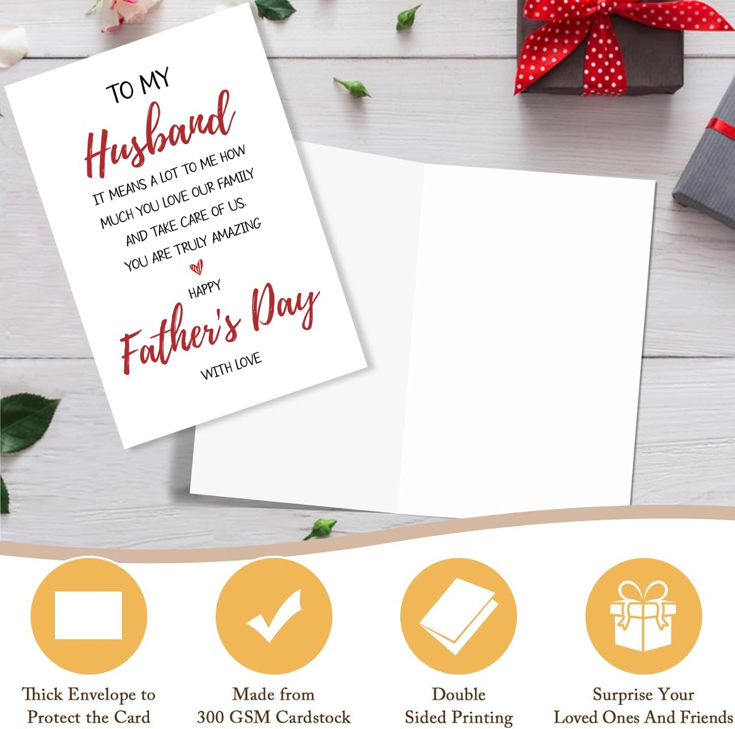 Funny Fathers Day Card for Dad Stepdad Bonus Dad Husband Grandpa, Humorous Happy Father's Day Card Gift from Son Daughter Grandson Granddaughter, Unique Fathers Day Card for Him BST202