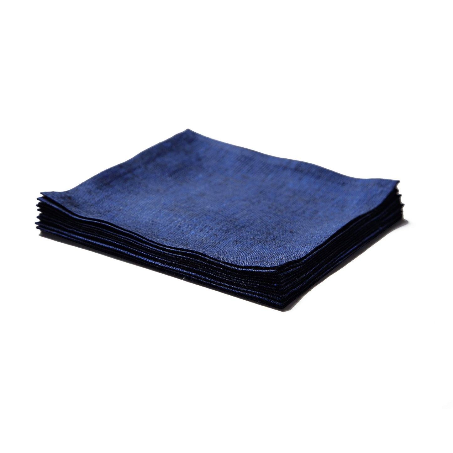 Solino Home 100% Linen Cocktail Napkins Black, Athena 6 x 6 in, Set of 12 | Small Cloth Napkins for cocktails, beverages, coasters and appetizer serving, Chambray Black, Pure Linen, OEKO-TEX Certified BST326SOLH