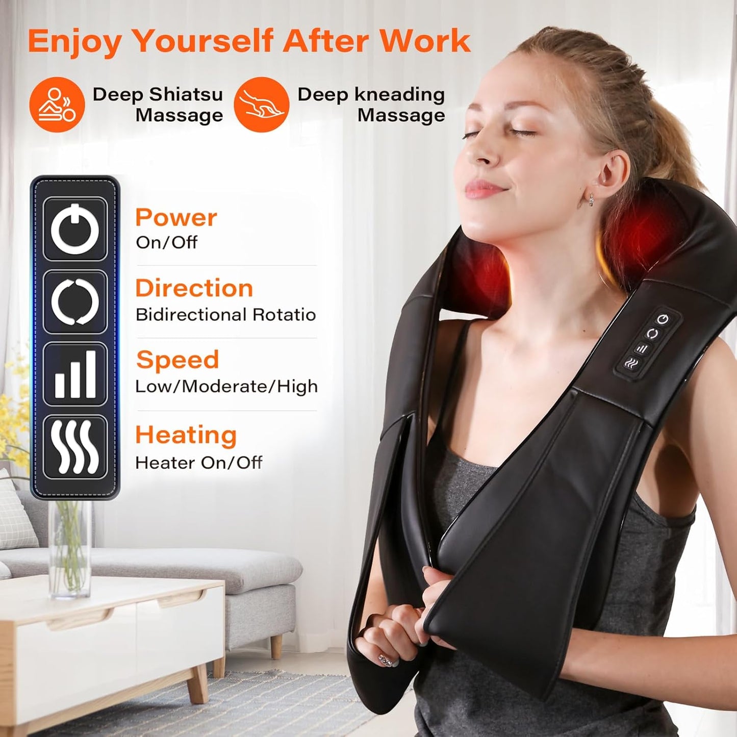 DEEP TISSUE Massager, Neck Massager with Heat 88