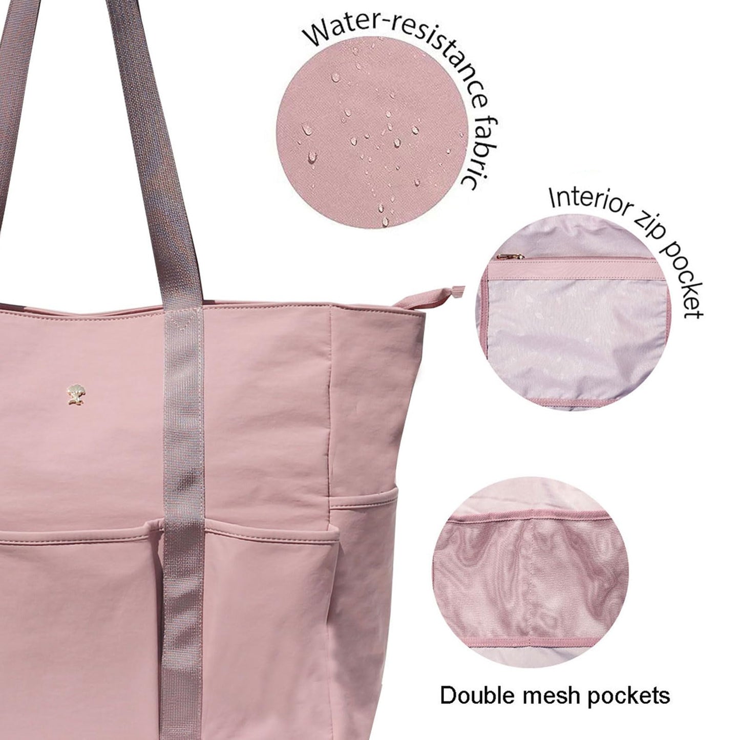 ESVAN Utility Tote Bag Weekender Duffle Bag with 13 Pockets - Perfect for Travel, Work, Gym, Beach, Teachers, and Nurses BST326H