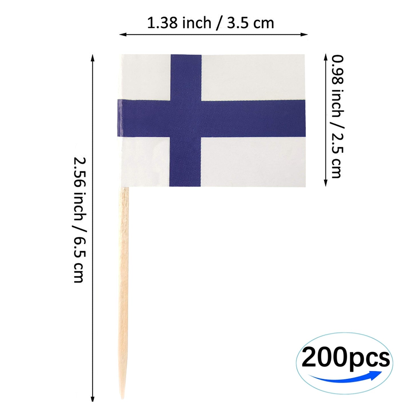 JBCD Mexico Toothpick Flag Mexican Mini Small Cupcake Topper Flags, 200pcs BST220