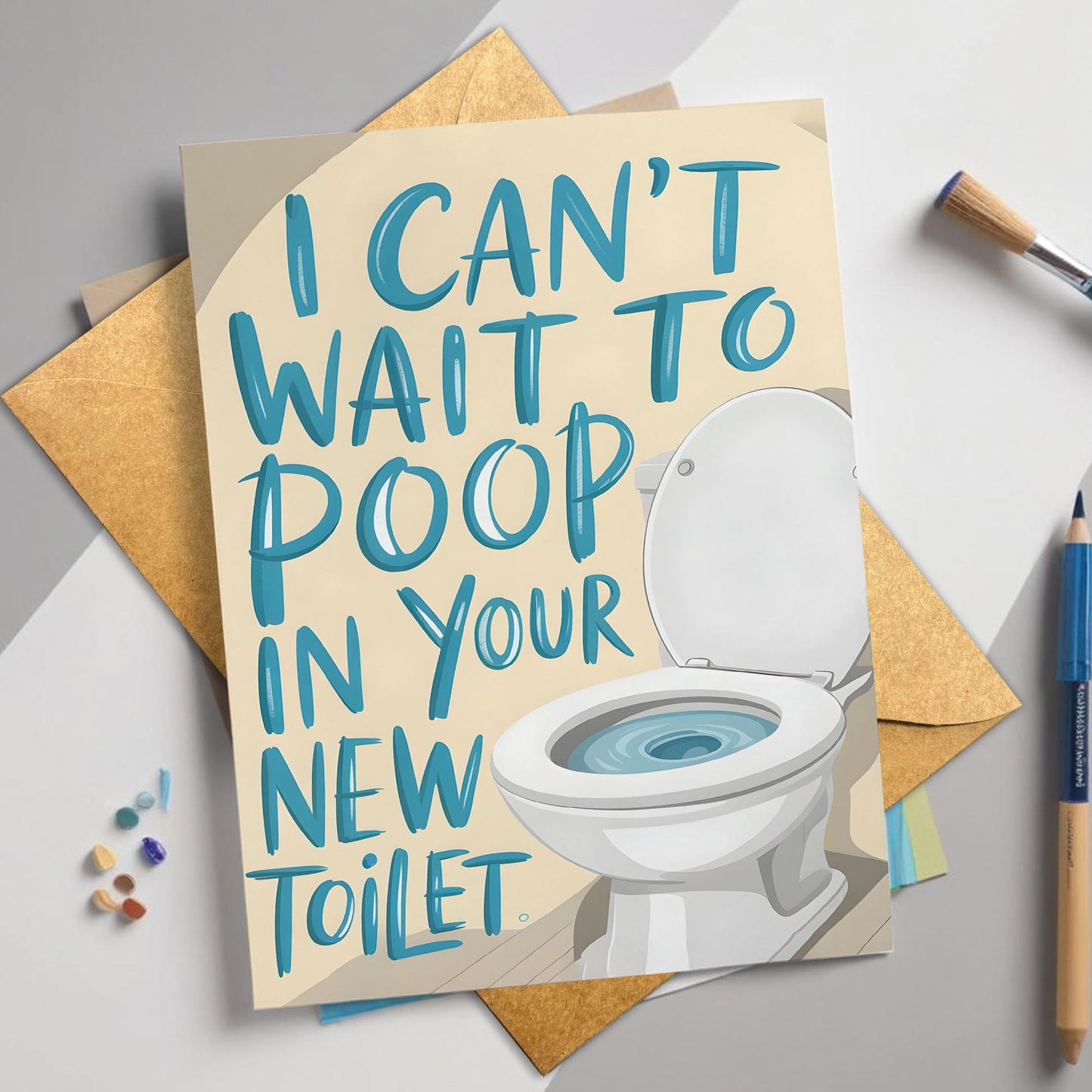 Congrats on Your New Home Housewarming Greeting with Gold Lettering and Key Design, Funny Congratulations Gift for New Homeowners, First-Time Buyers, Friends, Neighbors, Real Estate Clients Single 5.3''x8'' with Envelope BST326L