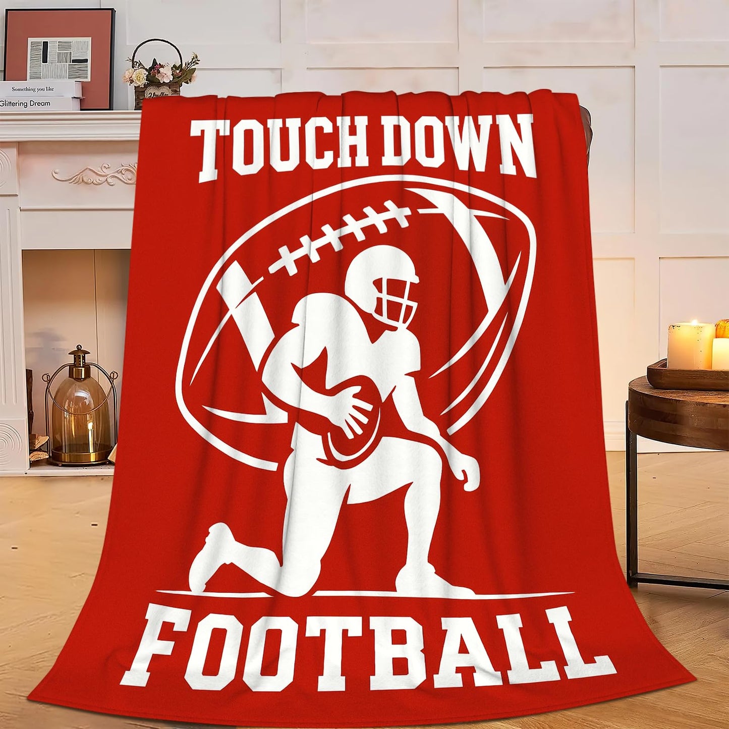 Soccer Blanket Super Soft Warm Fluffy Fleece Flannel Ball Sports Throw Blanket Cozy Fuzzy Plush Stuff Bedding Blankets Gifts for Teens Boys Kids Women Girls Adults 50"X40" BST326H