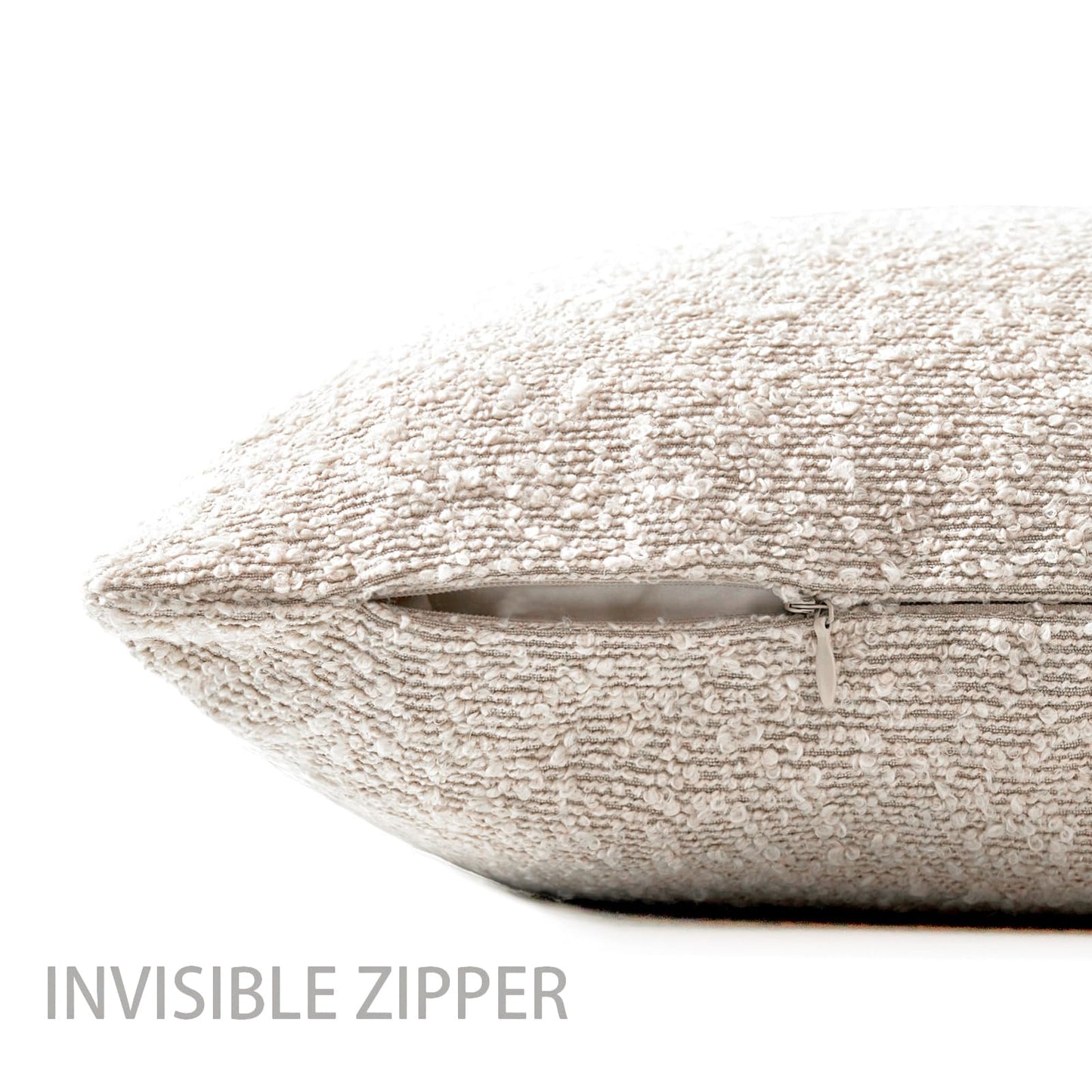 18x18 Boucle Throw Pillow Covers, Set of 2, Camel BST202