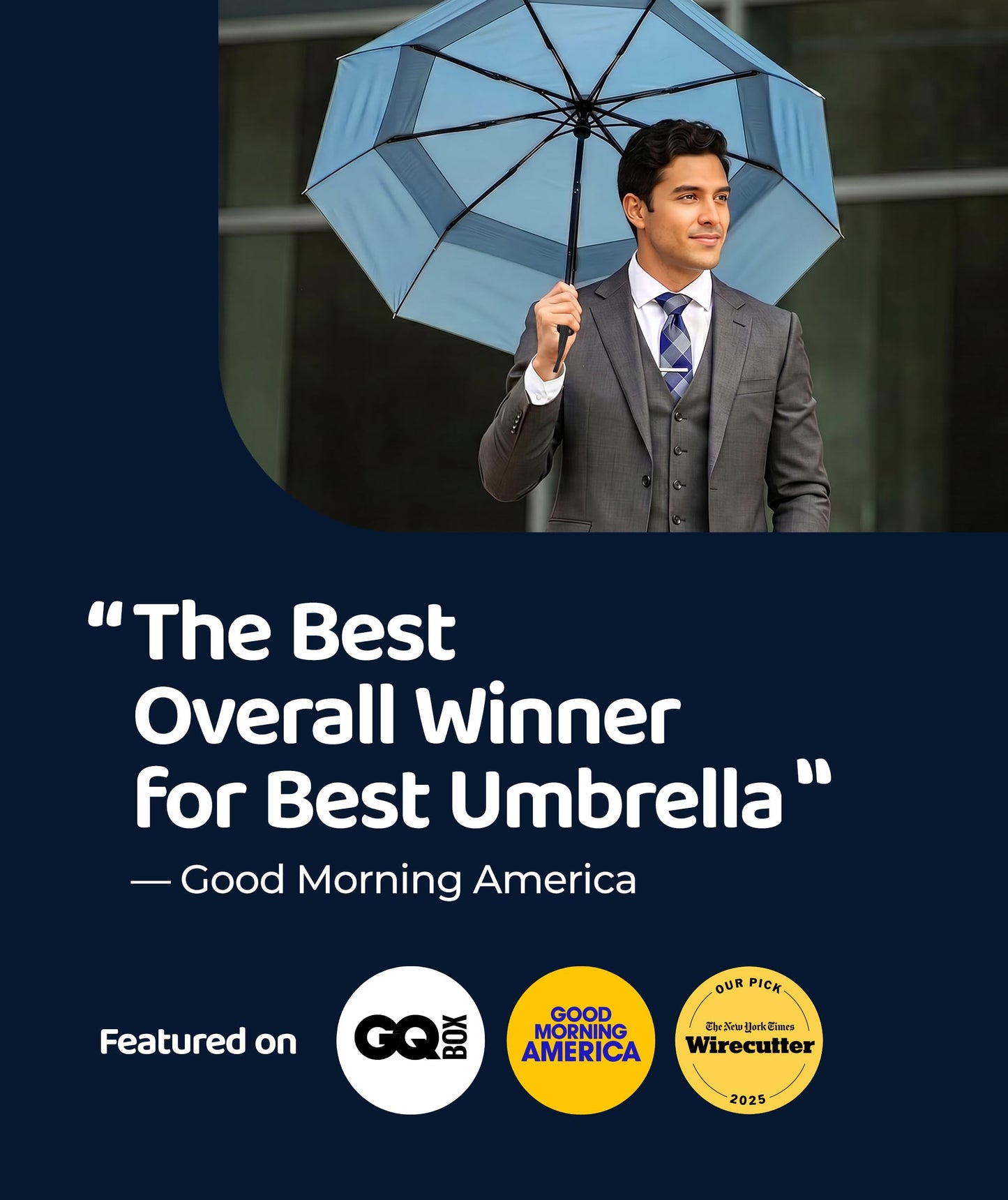 Repel Windproof Travel Umbrella - Compact & Withstands Winds up to 100MPH , Strongest Premium Auto Folding Umbrella for Rain and Sun - Durable, Light & Portable for Women & Men , Fits Backpack & Cars