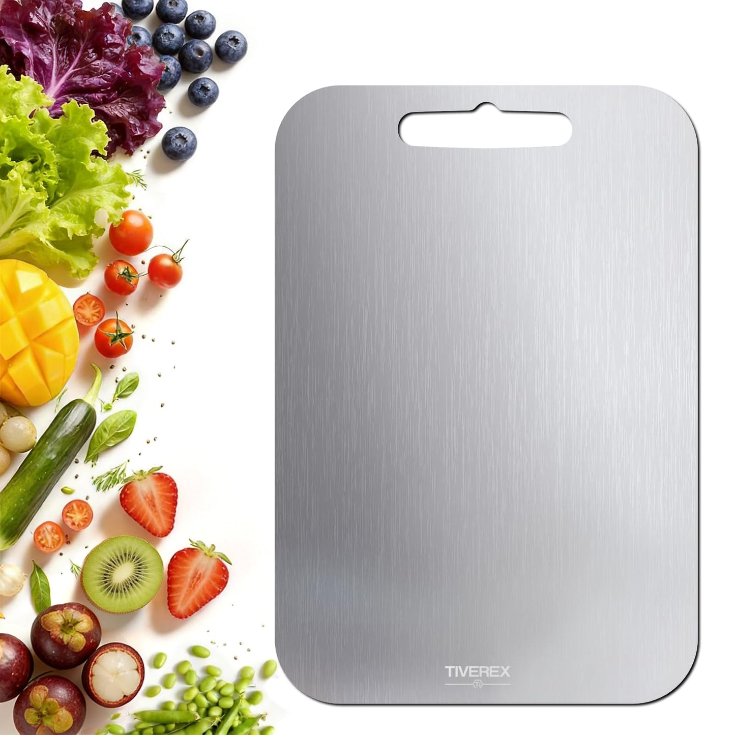 Titanium Cutting Board Set of 3, 100% Pure Titanium Cutting Boards for Kitchen, Easy to clean, Dishwasher, Double Sided Non Toxic Food-Grade Chopping Boards for Meats, Fruits and Vegetables BST202