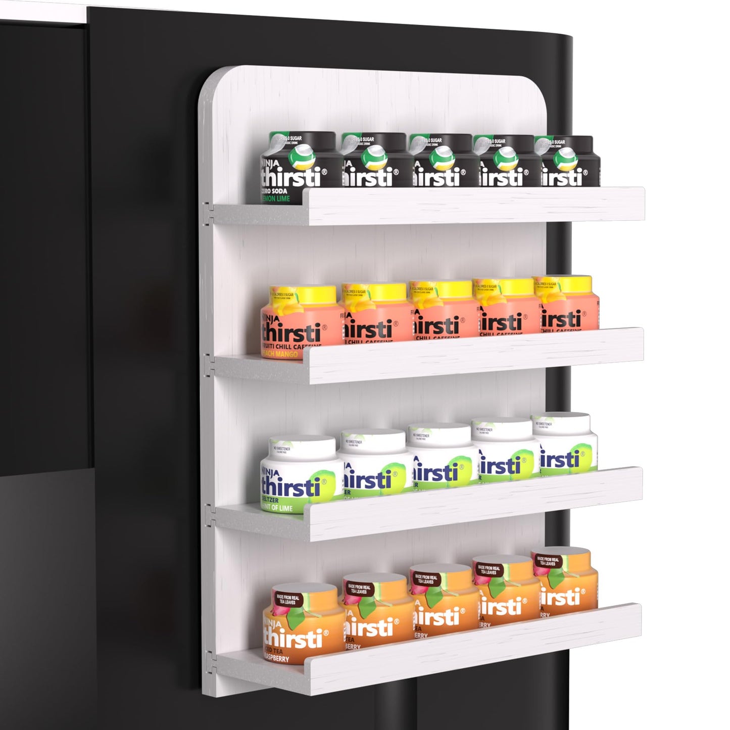 Bamboo Flavor Pods Holder Compatible with Ninja Thirsti - Holds 20 Flavor Water Drops N28
