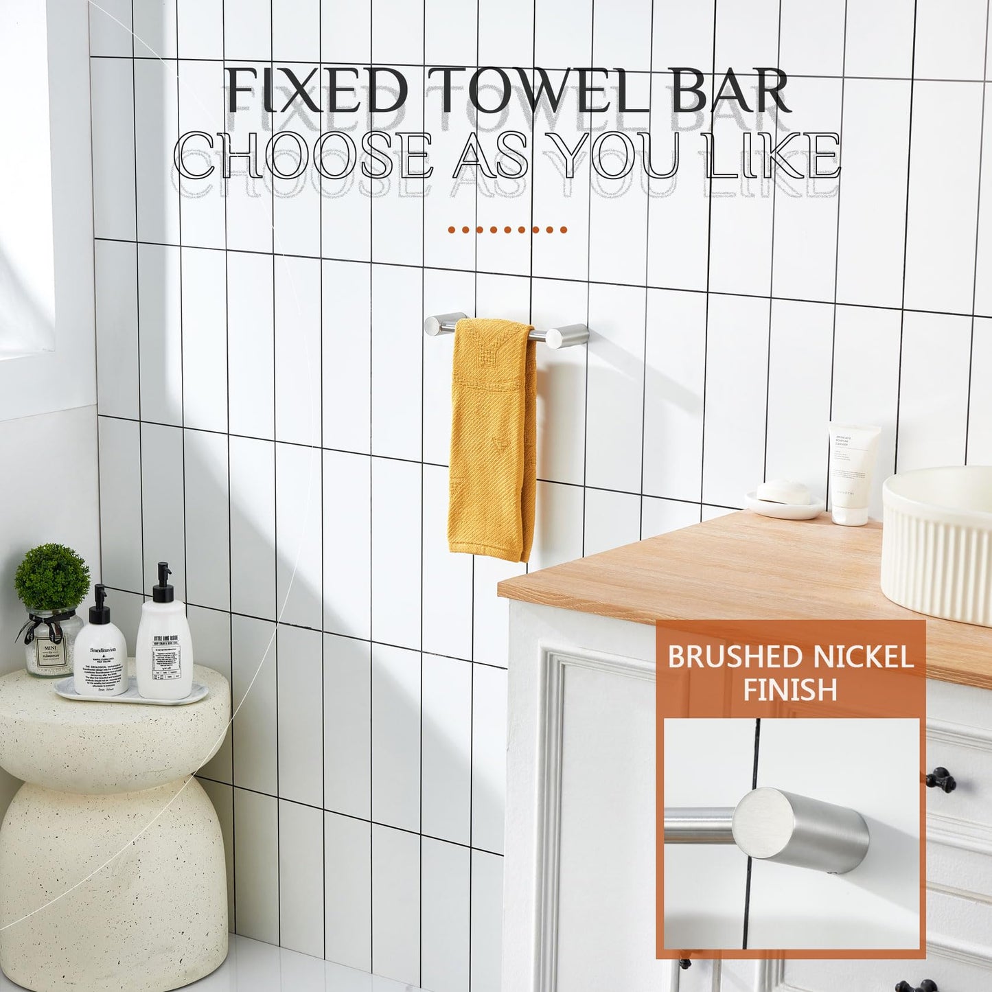 KOKOSIRI Bathroom Hand Towel Rings 9-Inch Hand Towel Holder Wall Mounted Bathroom Hardware Accessories Oil Rubbed Bronze Stainless Steel, B4007ORB-L9 BST202