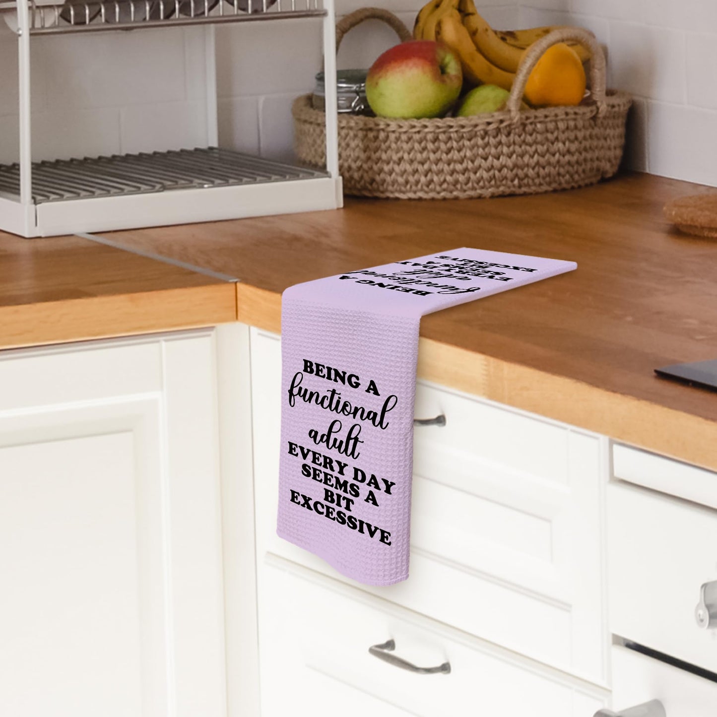 Funny Kitchen Towels Dish Towel Dishcloth 16x24 Inches, Funny Dish Towels with Sayings Towel Decorative Absorbent Hand Tea Towels for Kitchen Bathroom Decor, Humorous Gifts for Women Men BST326L