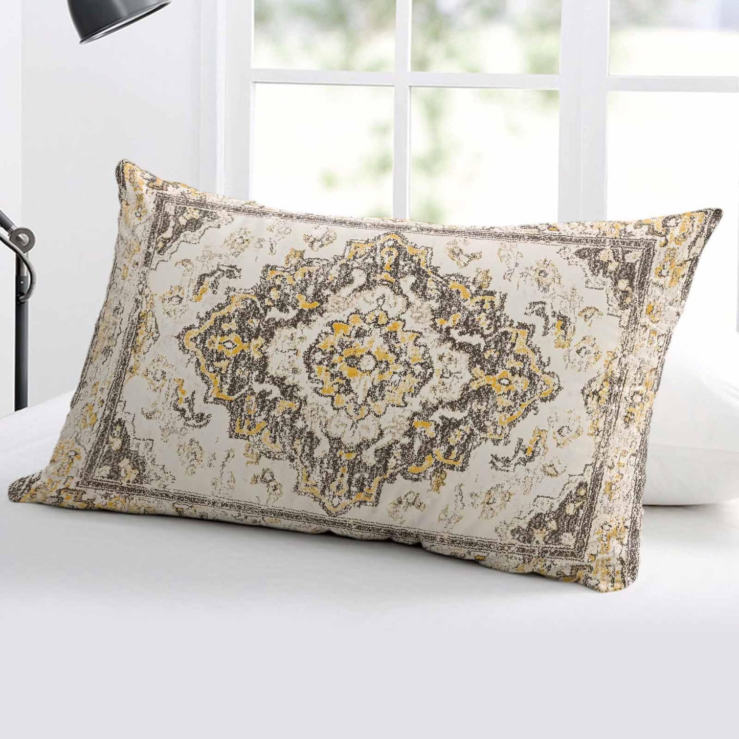 T&H XHome Pillow Covers 12x20 Inch Boho Style Orange Vintage Art Carpet Soft Brushed Microfiber Pillowcases with Hidden Zipper Closure Bed Pillow Shams for Bedroom Sofa Car BST202