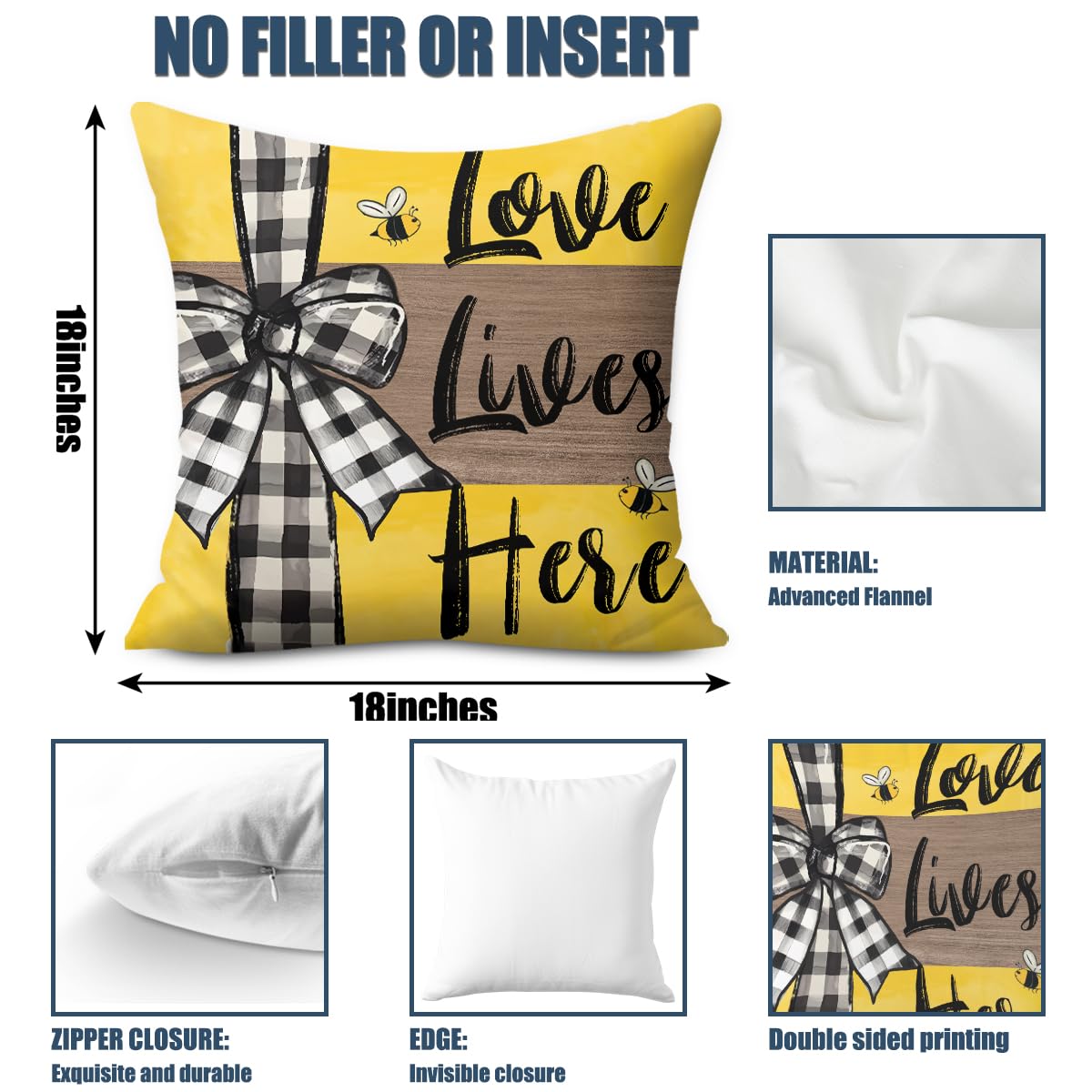 4 PCs Lemon Decor Pillow Covers 18x18, Italian Gifts Throw Pillow Covers | Italy Lemon Pillow Cases Decorative Pillow Protectors Living Room Bedroom Office Home Decor for Cushion Car Bed BST202