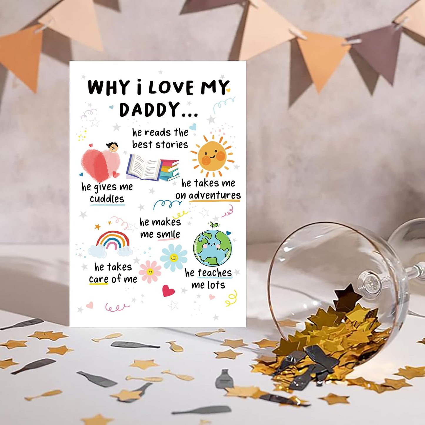 Funny Fathers Day Card for Dad Stepdad Bonus Dad Husband Grandpa, Humorous Happy Father's Day Card Gift from Son Daughter Grandson Granddaughter, Unique Fathers Day Card for Him BST202