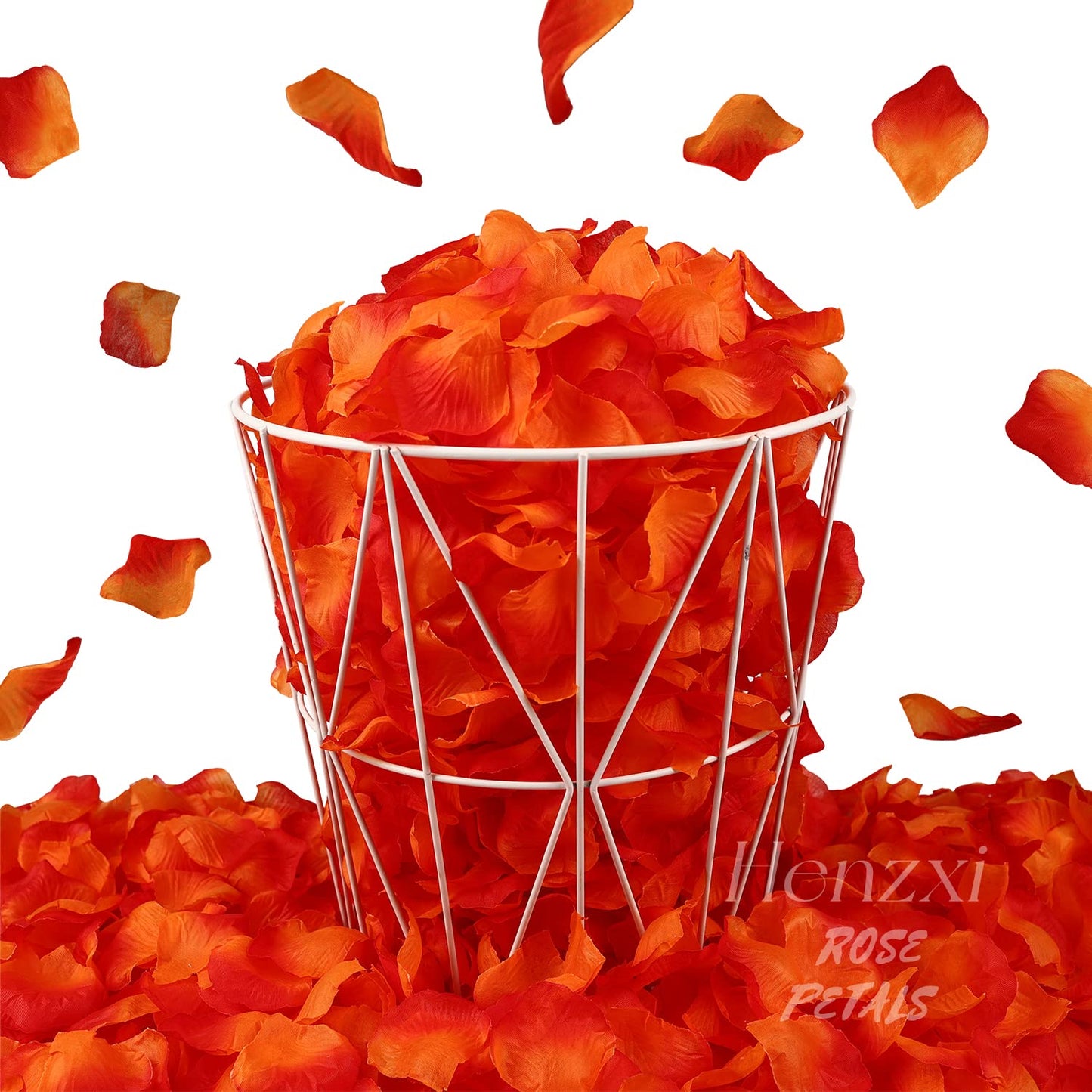 Henzxi 1000 Pcs Rose Petals, Artificial Flower Petals, for Romantic Night, Wedding, Event, Party, Valentine Decor (1000 Pcs, Ivory) BST220