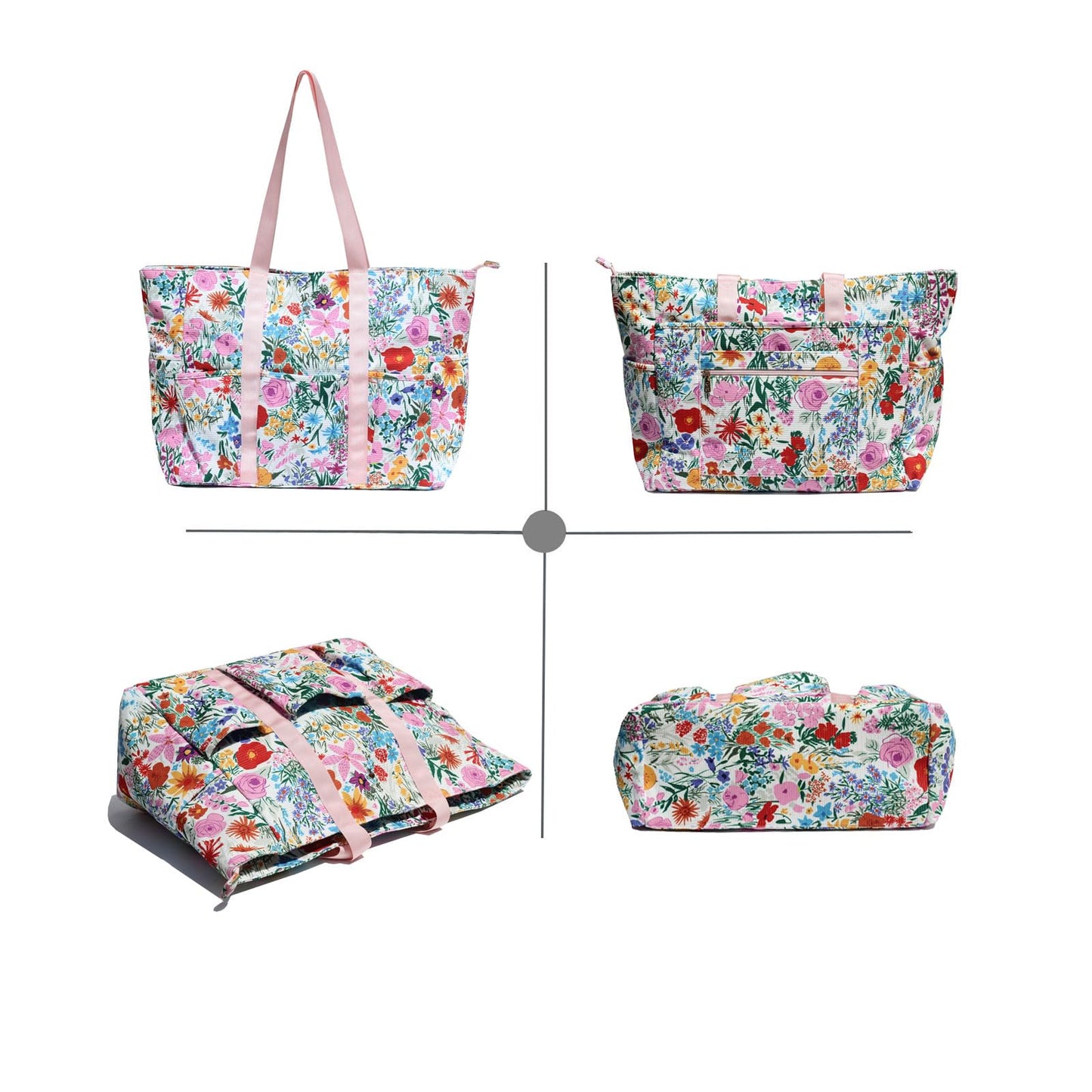 ESVAN Utility Tote Bag Weekender Duffle Bag with 13 Pockets - Perfect for Travel, Work, Gym, Beach, Teachers, and Nurses BST326H