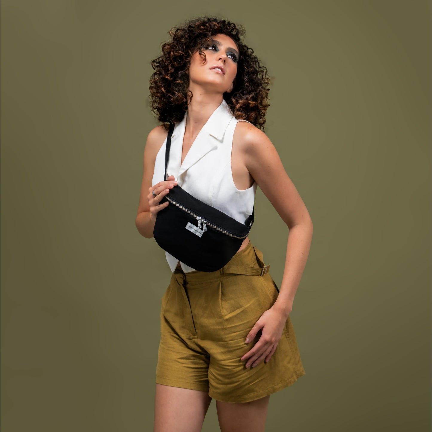 The Peacock Crew Spacious Leopard Print Crossbody Belt Bag in Cotton Canvas – Lightweight Comfortable & Elegant Sling Pouch Travel Safe Design & Daily Use – Dual Zippers Fanny Pack for Men & Women BST220