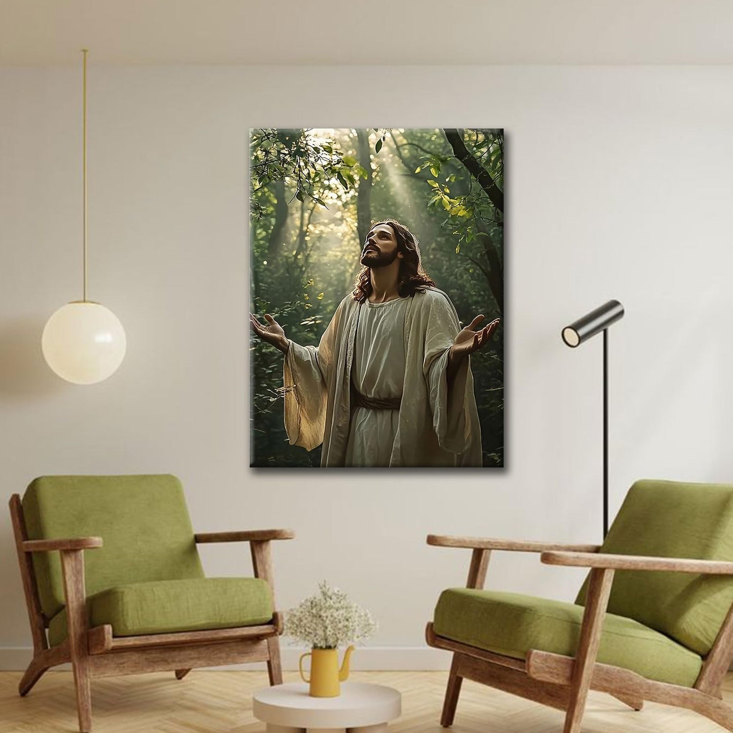 CHTEXA Jesus Glory Crown Canvas Wall Art Christian Religious Spiritual Poster Image Print Gallery Home Decor Painting Suitable for Living Room Church Prayer Room Office 24x36 in Ready to Hang BST220