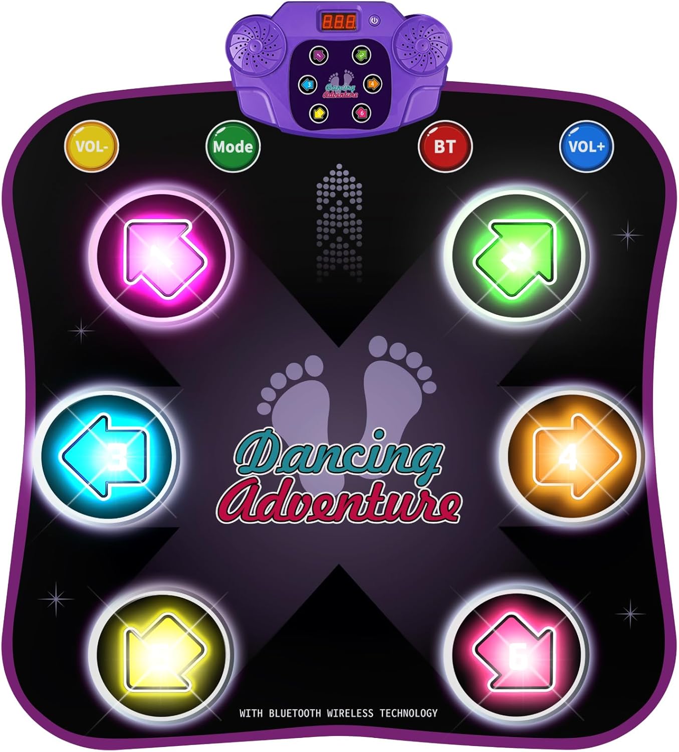 FLOOEYES Dancing Adventure Dance Mat Toys for 3-12 Year Old Kids 7071