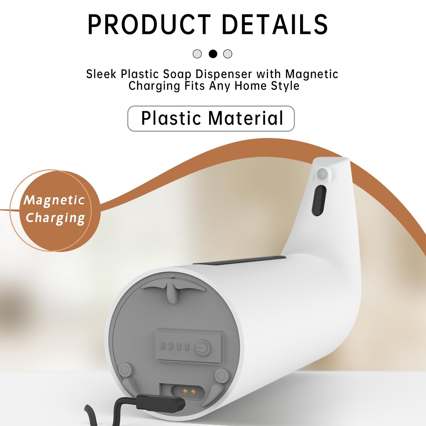 Automatic Soap Dispenser Touchless,400ML Hand & Dish Countertop Electric Liquid Dispenser with Sensor,Modern 4 Gear Adjustable Black Waterproof Battery Operated Kitchen Auto Soap Pump WN420
