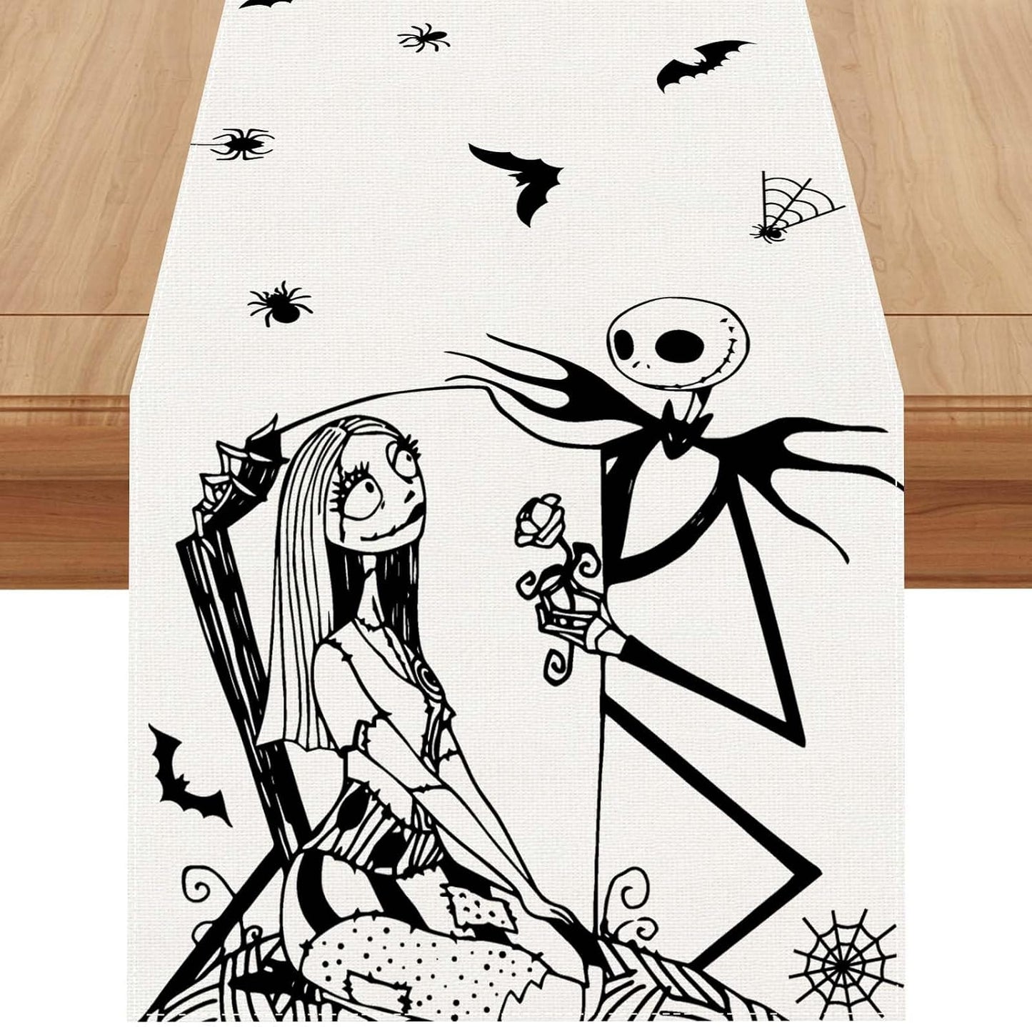 Halloween Table Runner, Halloween Home Kitchen Dining Room Table Decor, Christmas Xmas Winter Holiday Decorations and Supplies for Home 13x72 Inch BST220