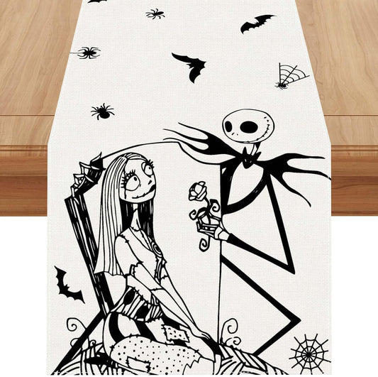 Halloween Table Runner, Halloween Home Kitchen Dining Room Table Decor, Christmas Xmas Winter Holiday Decorations and Supplies for Home 13x72 Inch BST220