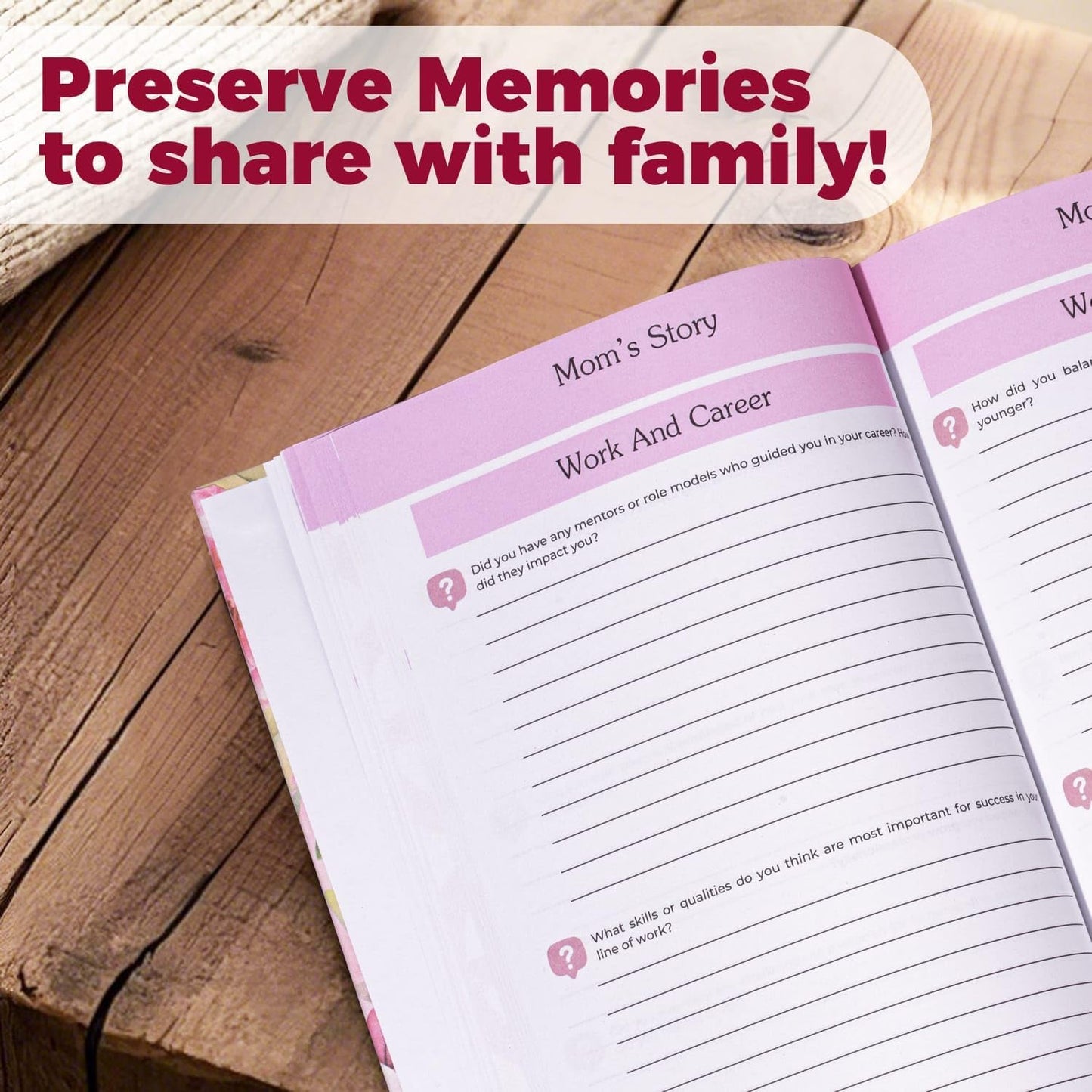 Mom, I Want To Hear Your Story Journal: Christmas Gifts For Moms Who Have Everything, Mom Book To Fill Out, Sentimental Birthday Gifts For Mother’s Day, Thanksgiving, From Son or Daughter WN420