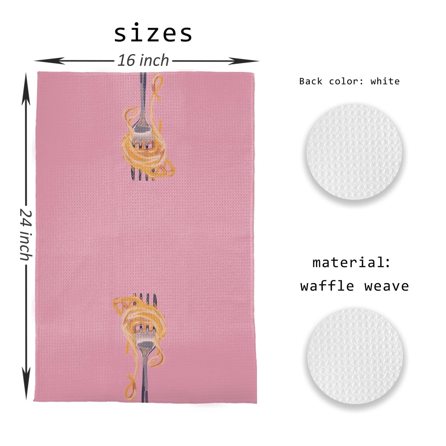 Bon Appetite Modern Kitchen Towels, Farmhouse French Dish Tea Towels for Kitchen, Gifts for Cooking Lovers Decorative Hand Towels, 16x24 Inch WN420
