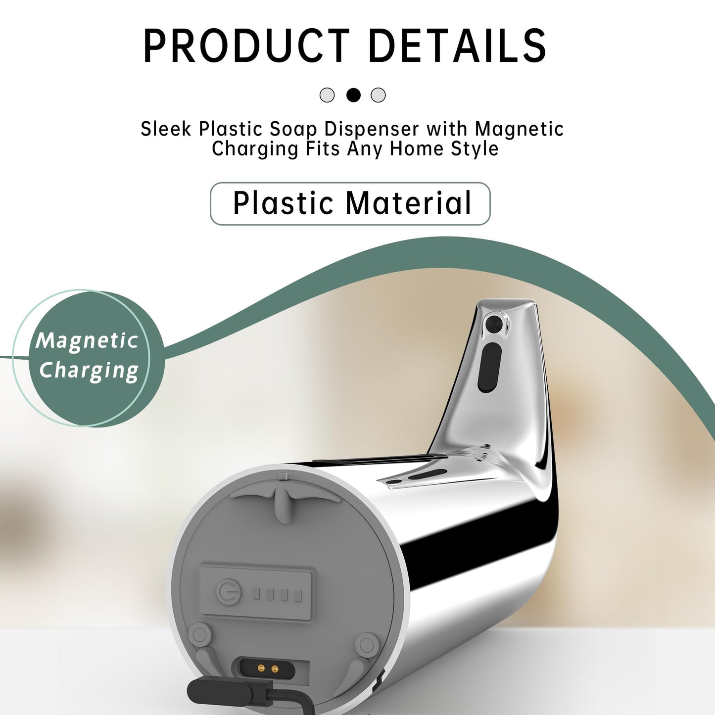 Automatic Soap Dispenser Touchless,400ML Hand & Dish Countertop Electric Liquid Dispenser with Sensor,Modern 4 Gear Adjustable Black Waterproof Battery Operated Kitchen Auto Soap Pump WN420