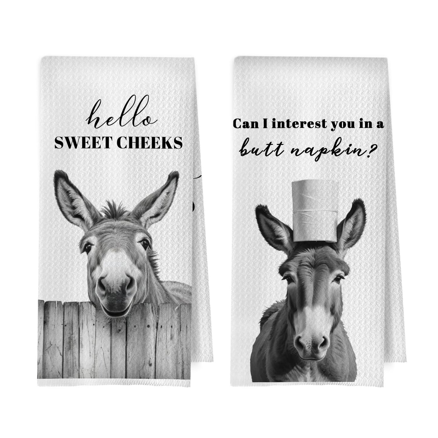 Raccoon Gifts Bathroom Towels Set - Raccoon Gifts Decorative Hand Towels, Hello Sweet Cheeks Bathroom Decor, 16x24 Inches Set of 2 BST220