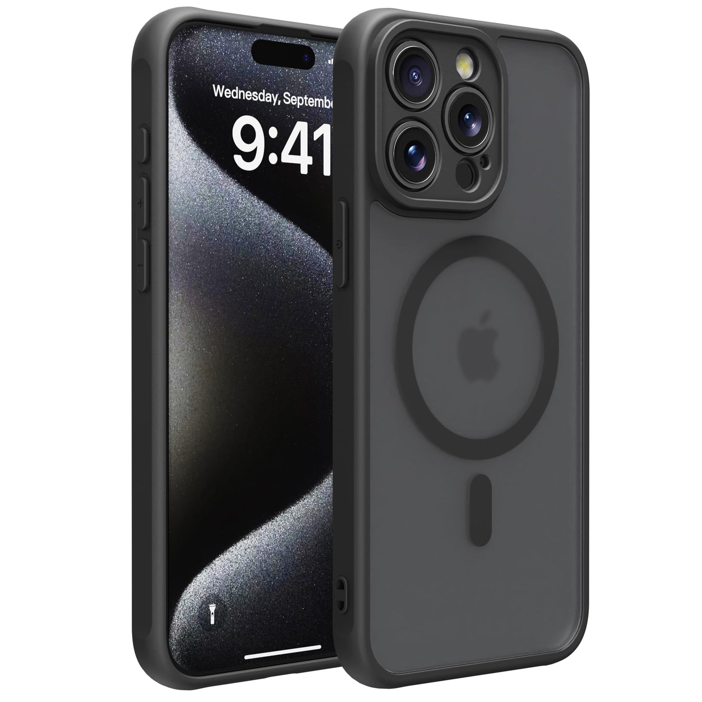 Magnetic for iPhone 17 Air Phone Case, [Compatible with MagSafe], Screen Protector X1, [Military Grade Drop Protection],Matte Finish,Slim,Shockproof,Protective (Black, iPhone 17 AIR) WN420