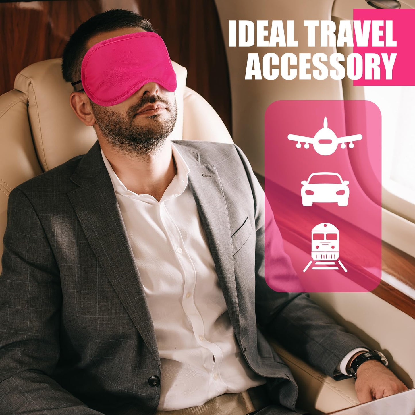 Tarpop 200 Pcs Eye Mask Sleeping Blindfold Eye Cover with Adjustable Strap for Games Party Team Building Travel Individually Wrapped Sleep Mask for Women Men (Blue)