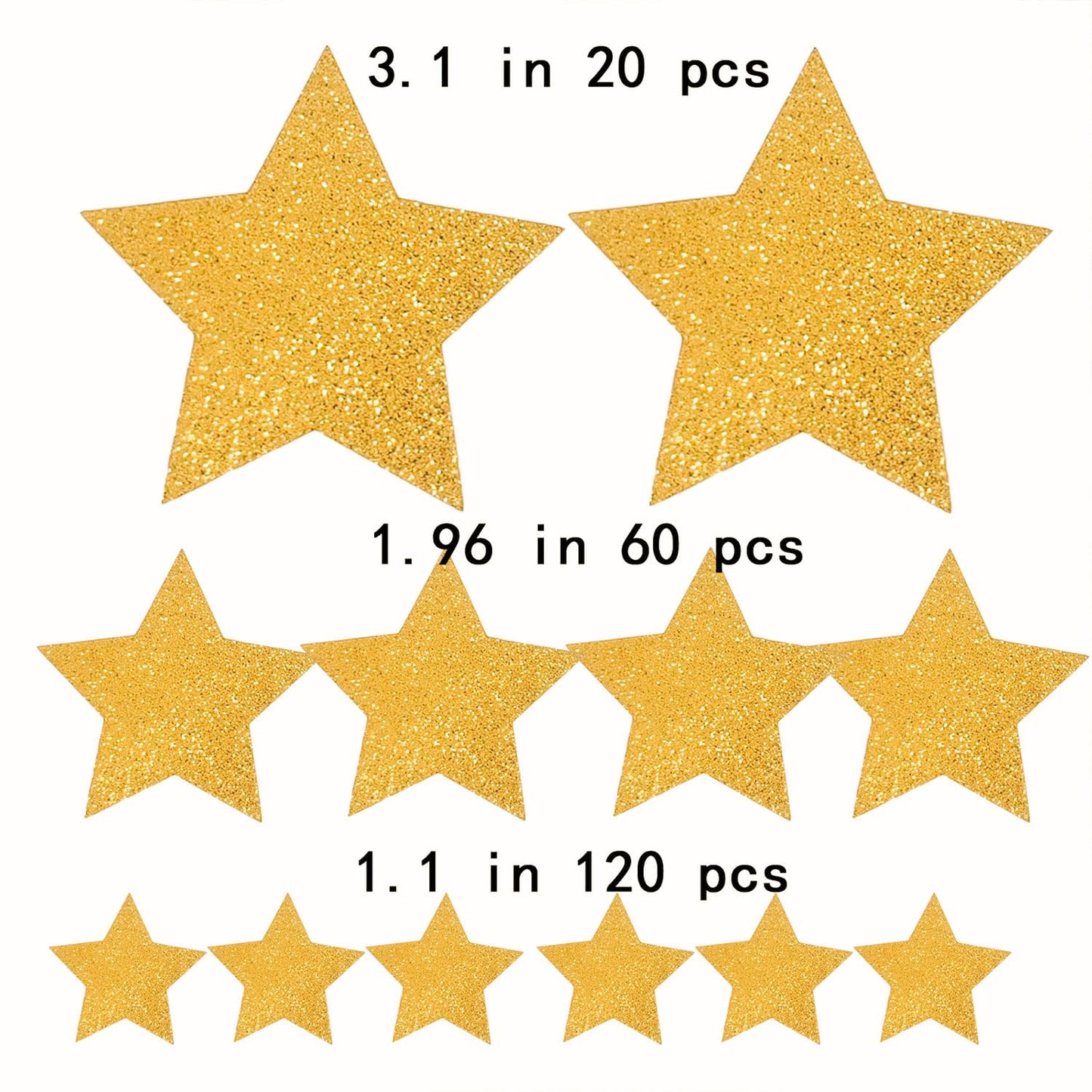 Gold Round Glitter Confetti(3/2/1 inch),200PCS Gold Dots Sparkling Confetti for Table Decor BST220