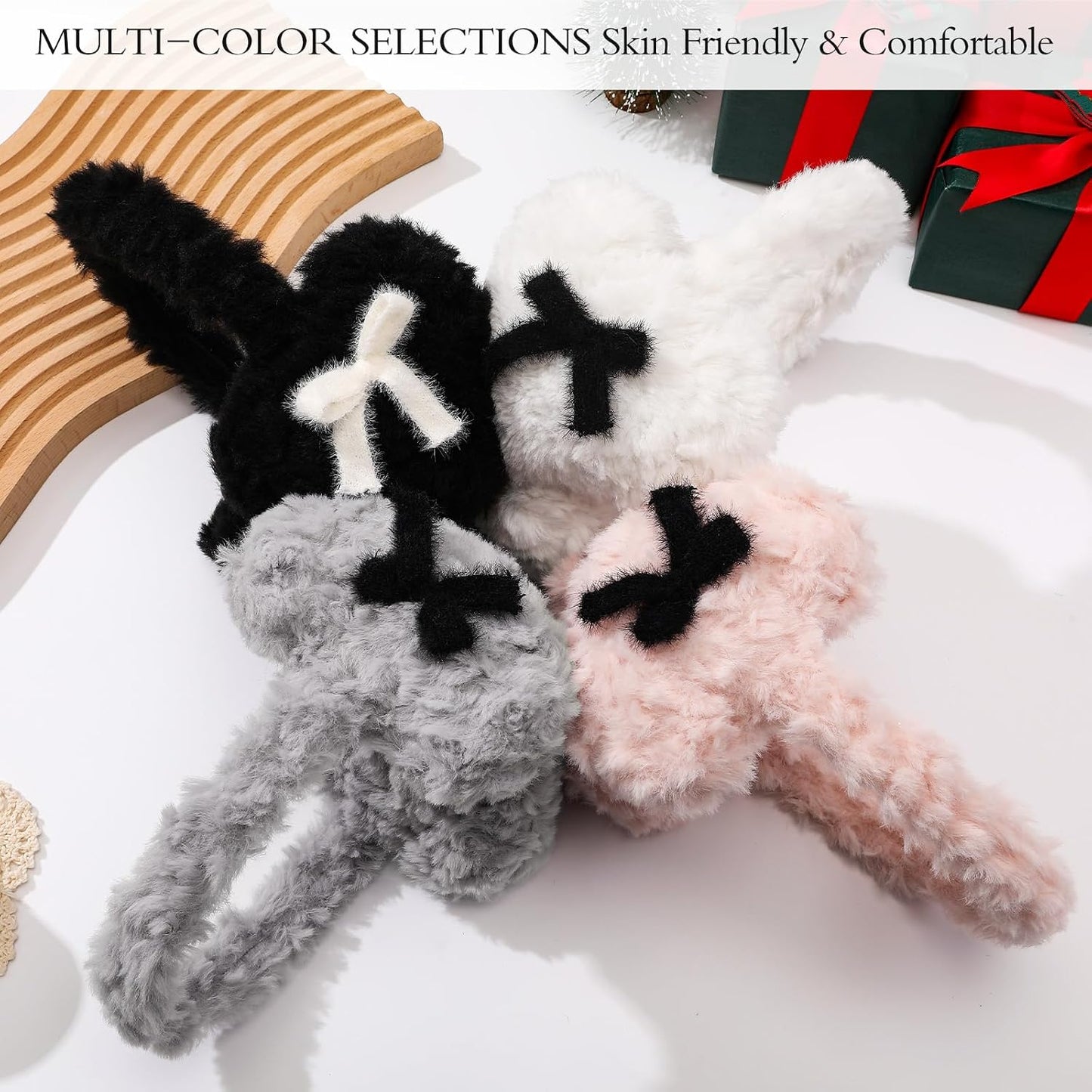 Valentines Day Gifts for Her Earmuffs for Women, Foldable & Fuzzy Ear Muffs for Outdoor Activities WN420