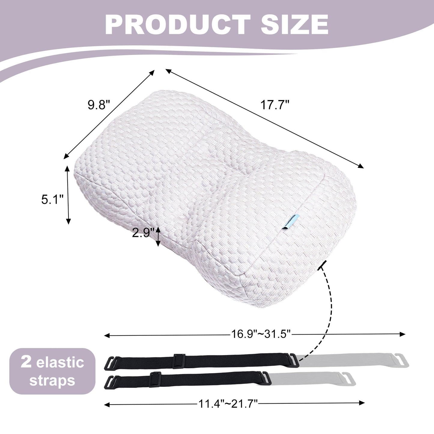 Adjustable Neck Pillow for Recliner, Headrest Pillow for Chair & Couch Support N3233