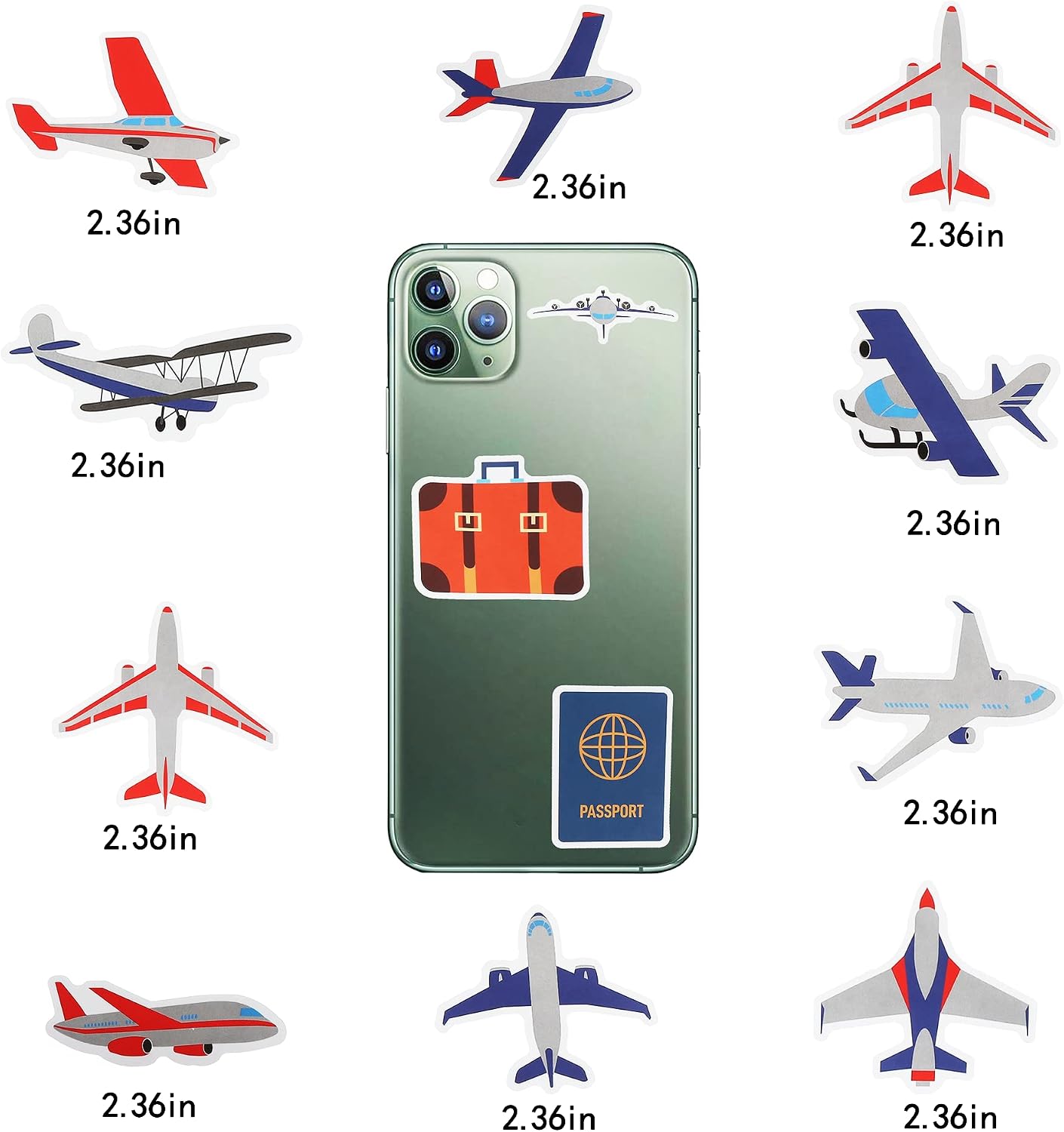 100 Pack Airplane Stickers, Aviation Party Favors,Party Decorations BST326L