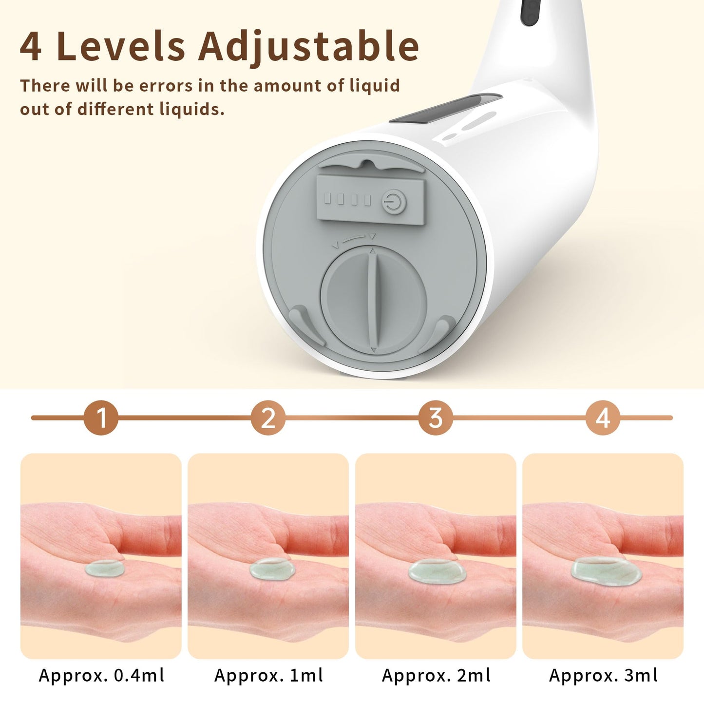 Automatic Soap Dispenser Touchless,400ML Hand & Dish Countertop Electric Liquid Dispenser with Sensor,Modern 4 Gear Adjustable Black Waterproof Battery Operated Kitchen Auto Soap Pump WN420