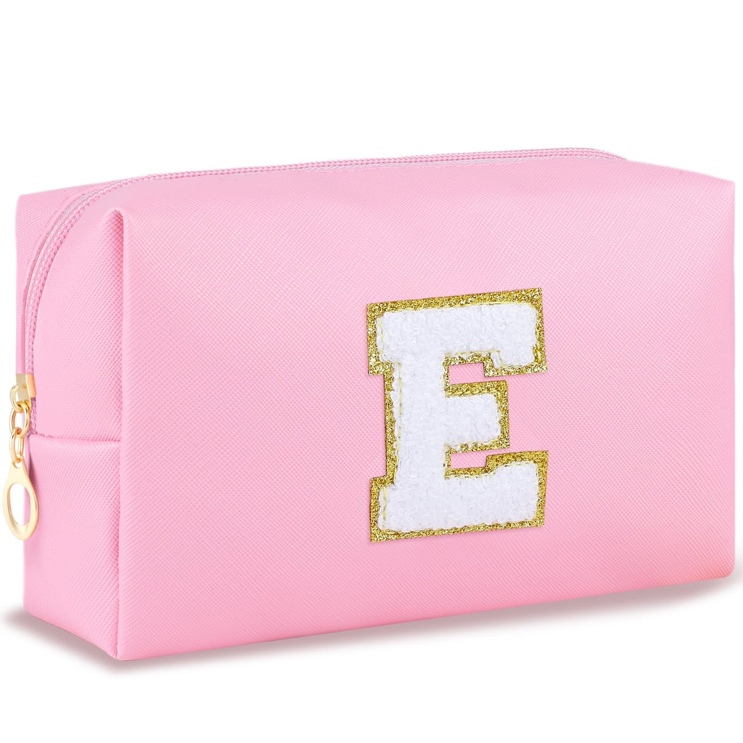URSKYTOUS Gifts for Girls Initial Makeup Bag Personalized Cosmetic Bag with Zipper Cute Travel Toiletry Bag Waterproof PU Preppy Makeup Pouch Birthday Gift for Teen Girls Women(Blue P) BST326L