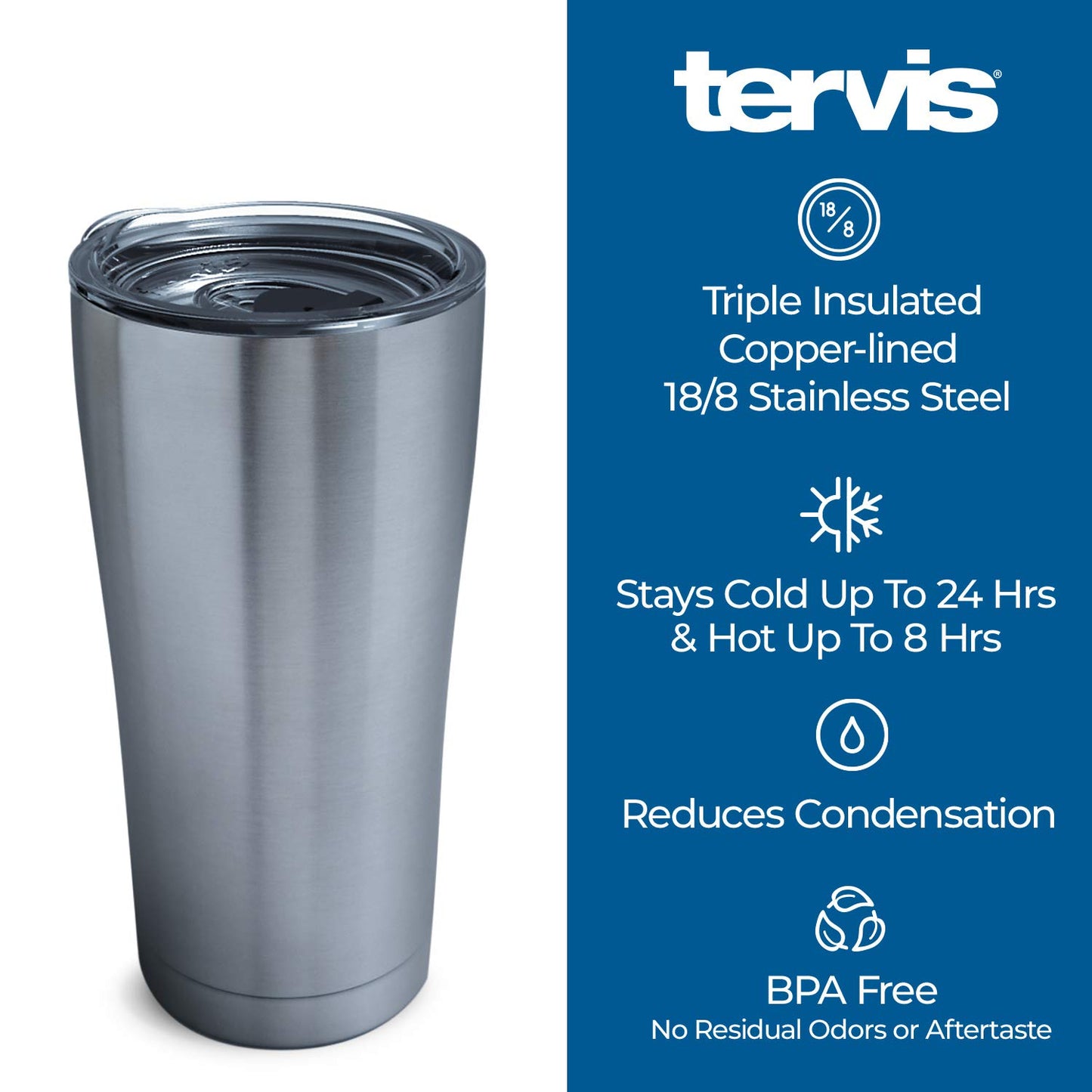 Tervis Friends Pattern Triple Walled Insulated Tumbler Travel Cup Keeps Drinks Cold & Hot, 20oz Legacy, Stainless Steel