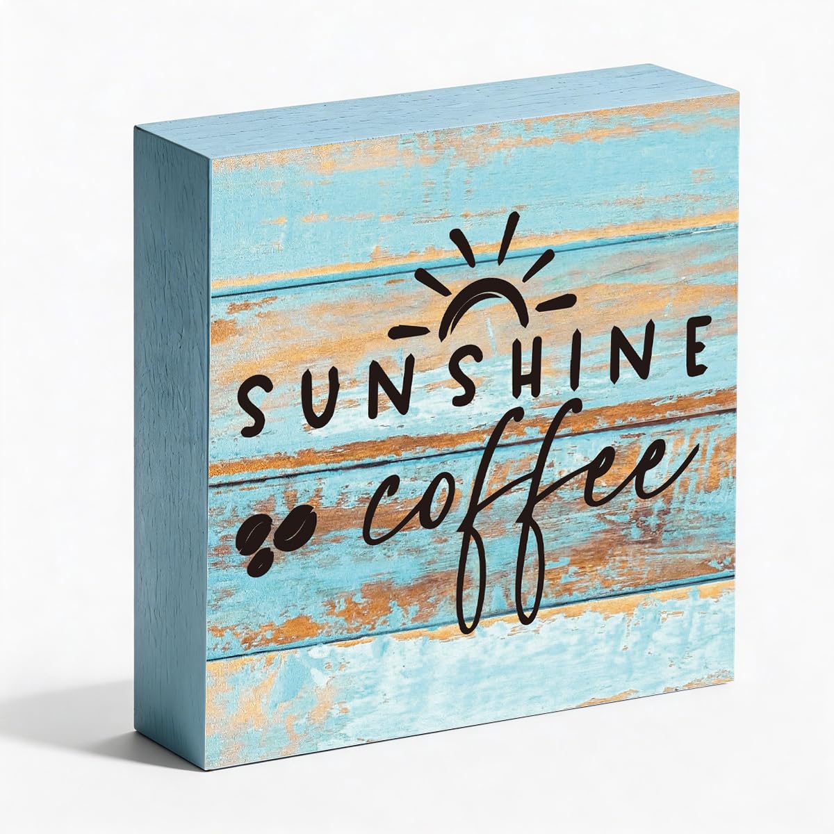 Coffee Sign Decor Sunshine Decorations for Home Office Coffees Station | Coffee Bar Decor Decorations for Home Funny Sun Table Desk Decorations Unique Housewarming Gift Ideas for Women BST202