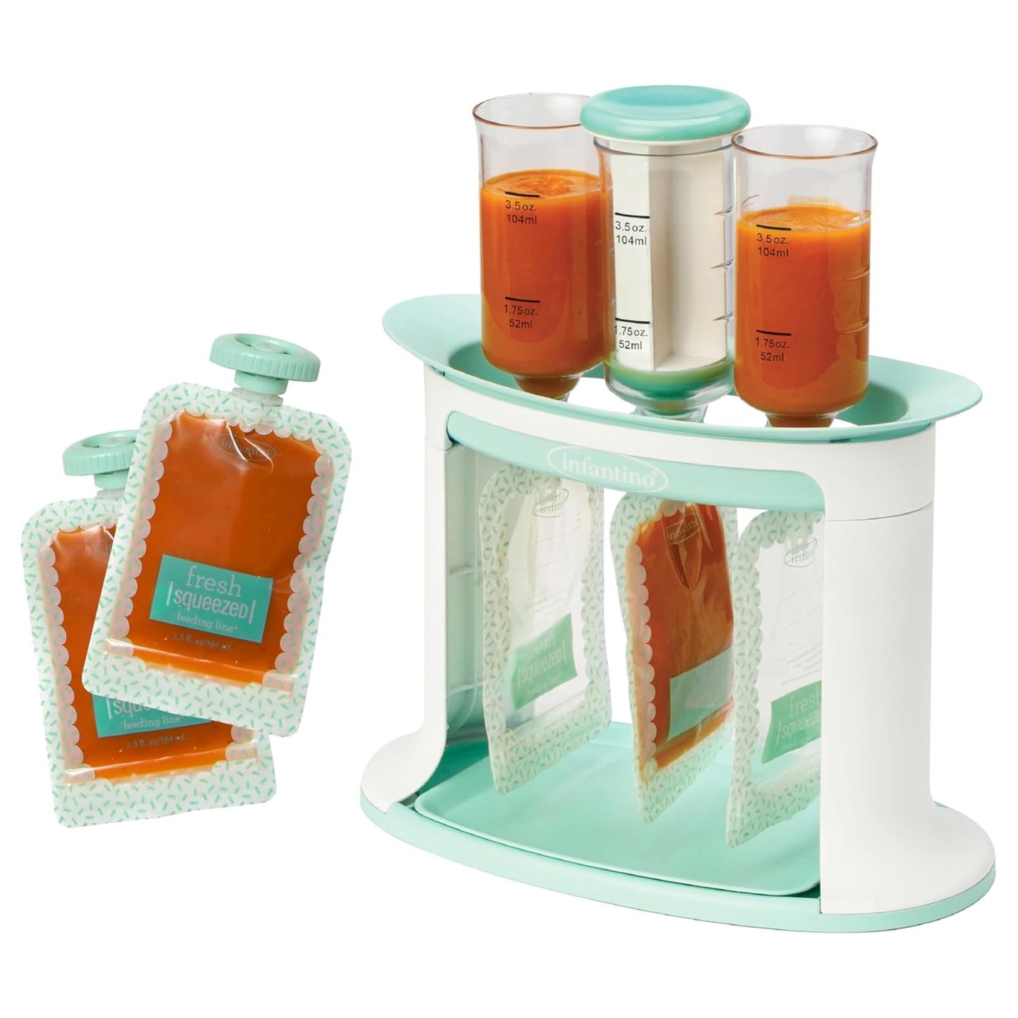 Infantino Squeeze Station for Homemade Baby Food, Pouch Filling Station for Puree Food RD12